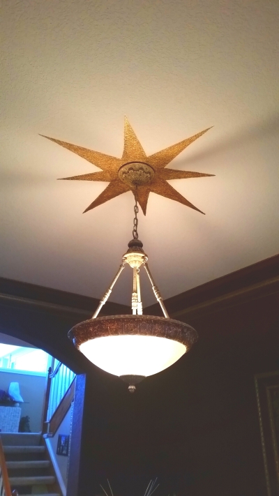 home decorating, star on ceiling, gina schreck, moving to chicago